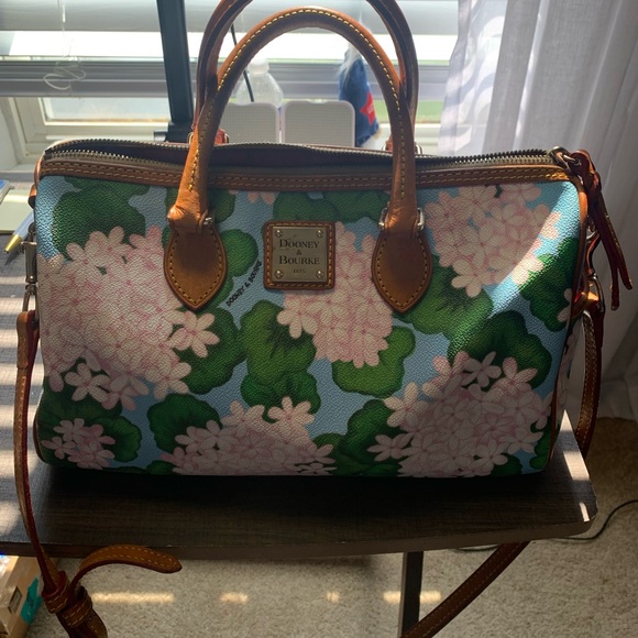 Dooney & Bourke Handbags - Dooney & Bourke Blue and Green Satchel Bag